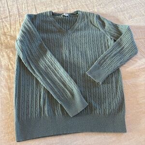 Kim Rogers V-Neck Sweater in Soft Green